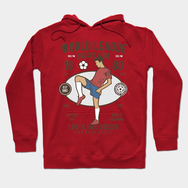 World League, Vintage Retro Classic Hoodie by CoApparel